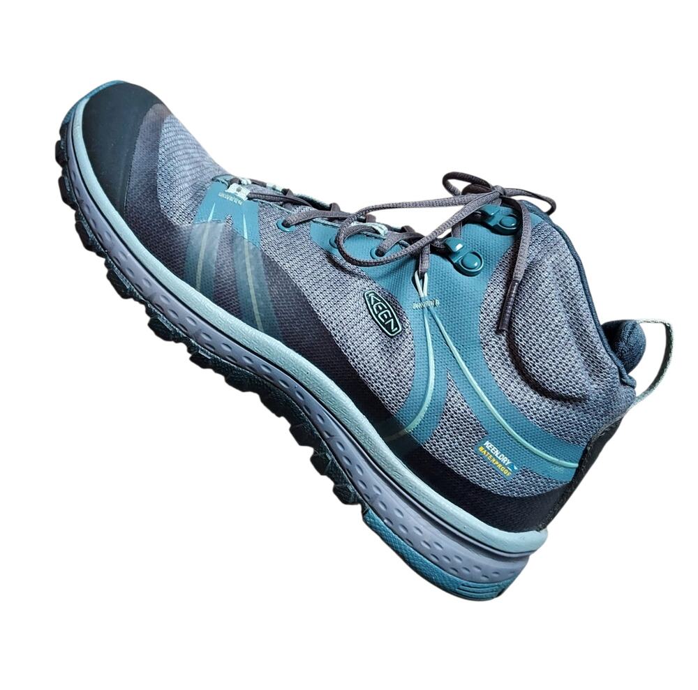 KEEN Terradora Women's Lightweight Mid Waterproof Hiking Boot Gray Blue Size 9.5